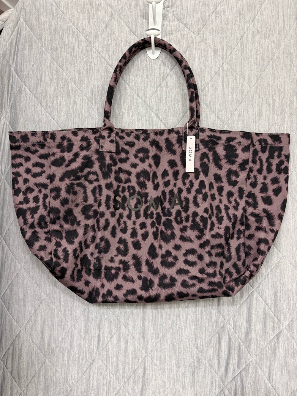 Soma NWT Leopard Print Tote with Black Spots